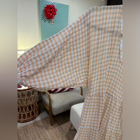 Zara Plaid Dress🧡🩵 - Picture 2 of 4